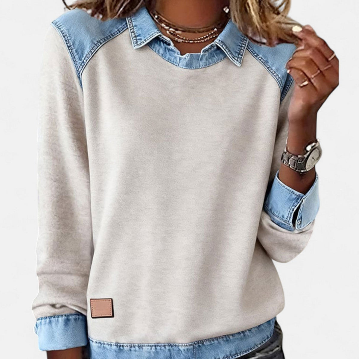 Women's Long Sleeve Tops with a Clean, Minimal Line | Lightweight Breathable Everyday Layer | Size S-3XL, 6 Colors
