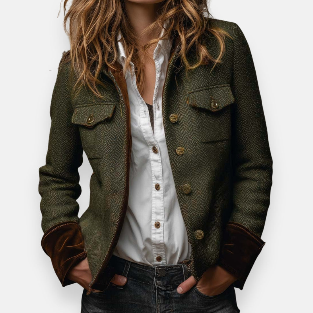 Women's Sweater with Check Pattern | Size XS-3XL