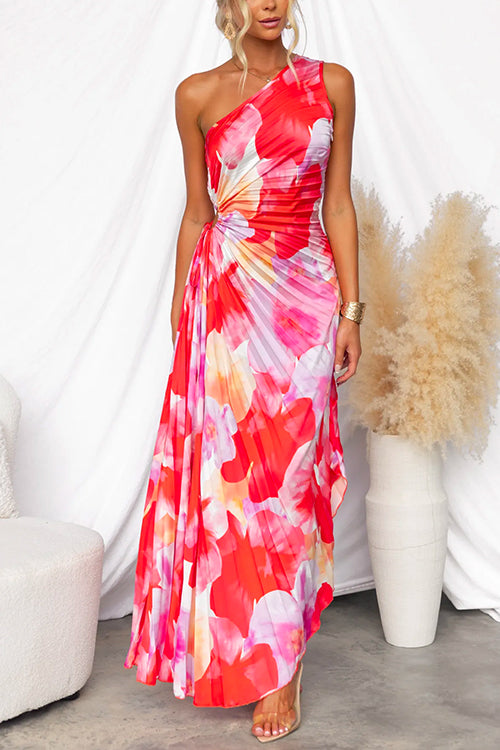 A-Line Summer Maxi Dress with Sleeveless Design