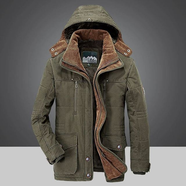 Men's Men's Jacket with Hood and Lining | Ribbed Cuffs, Zip Closure, Thermal Lining | For Winter | Size M-5XL