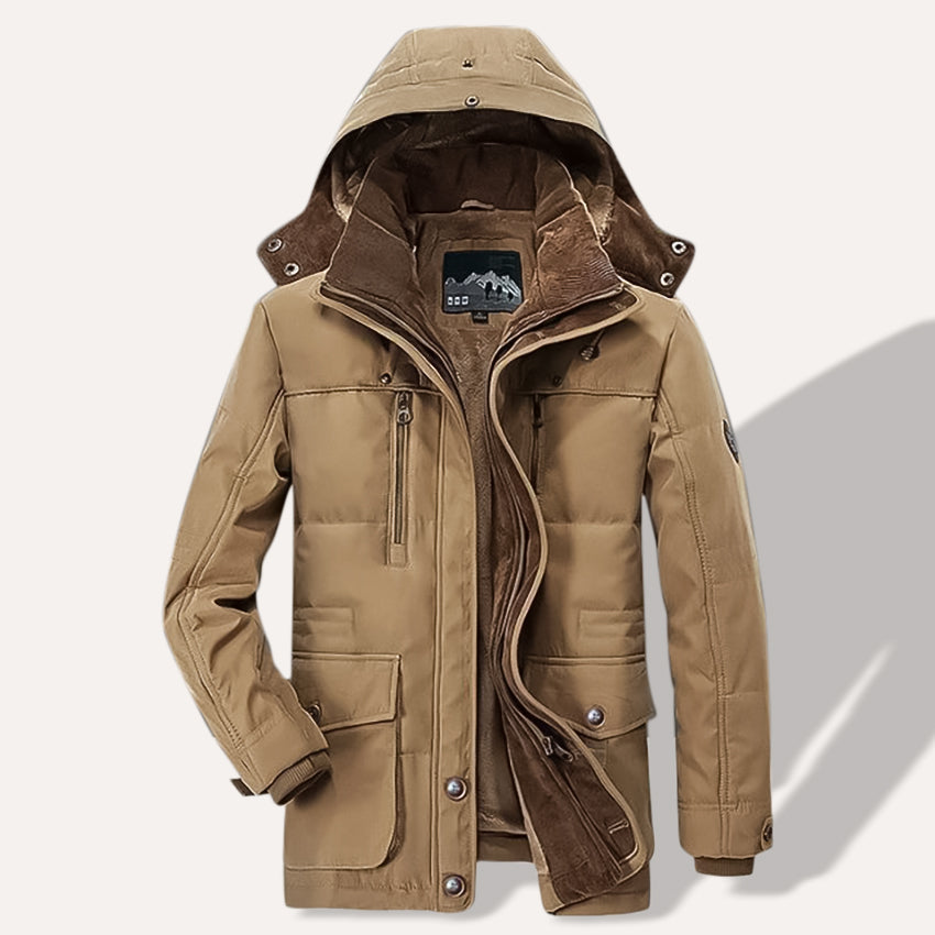 Men's Men's Jacket with Hood and Lining | Ribbed Cuffs, Zip Closure, Thermal Lining | For Winter | Size M-5XL
