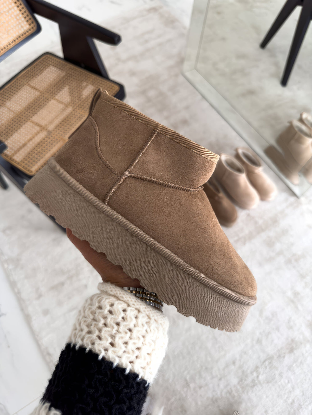 Women's Winter Boots Lined with Soft Wool | Pull-On Platform Shaft and Fold-Over Front Flap | Sizes 5.5-9.5, 4 Colors