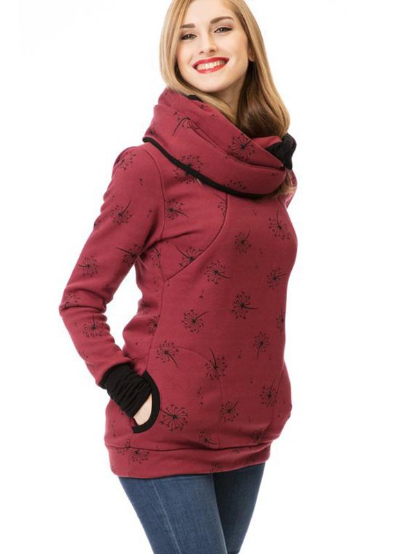 Women's Hoodie | Size S-XL | Grey, Yellow, Burgundy, Grey Polka Dot, Grey Floral Print, Dark Grey and 2 more