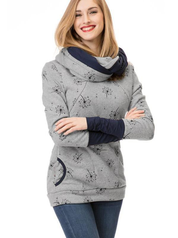 Women's Hoodie | Size S-XL | Grey, Yellow, Burgundy, Grey Polka Dot, Grey Floral Print, Dark Grey and 2 more