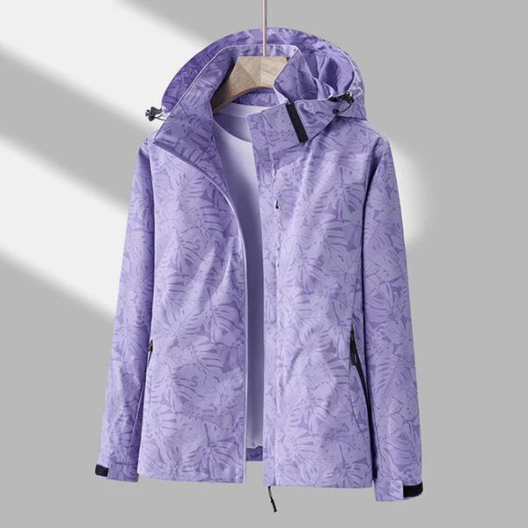 Women's Waterproof Rain Jacket with Zip Closure and Embroidery | Water Repellent | For Winter | Size M-4XL