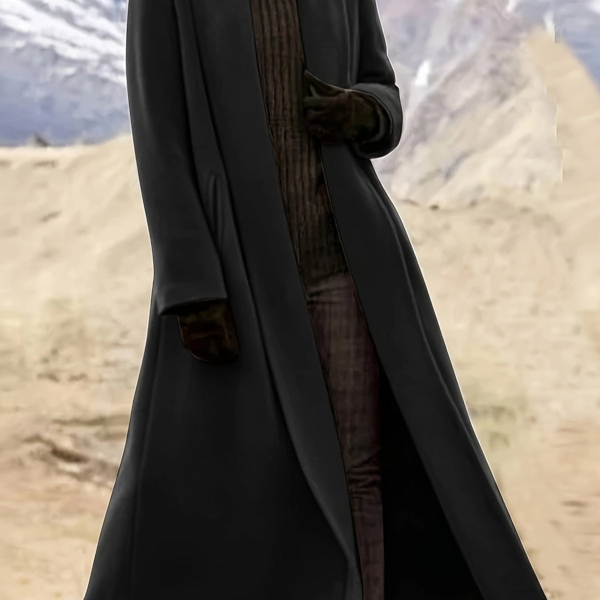 Long Womens Coat with Knit and Longline Cut | For Winter | Size 2XL-XL