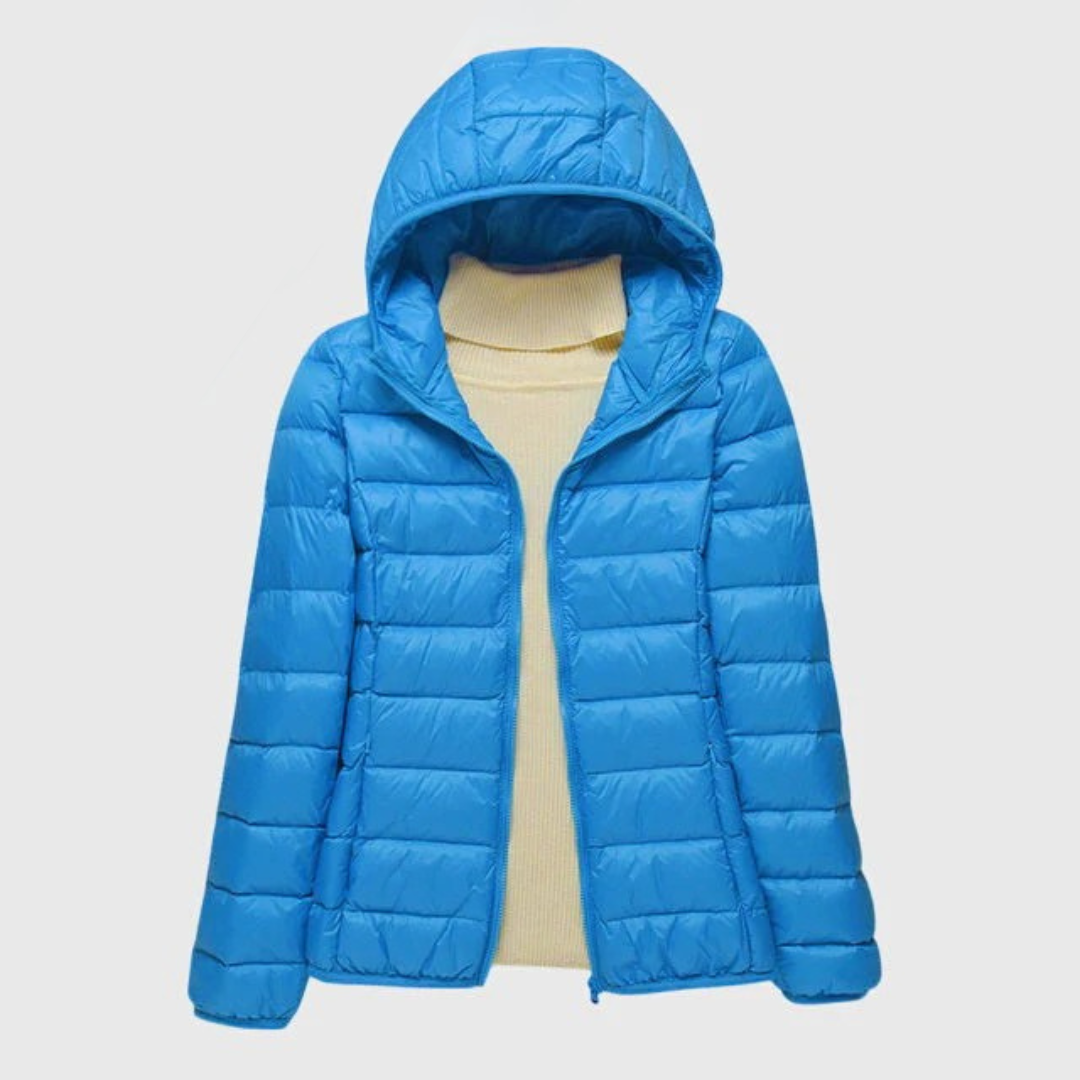 Women's Lightweight Quilted Puffer Jacket, Windproof and Waterproof | Warm Outerwear for Fall and Winter | Size S-3XL