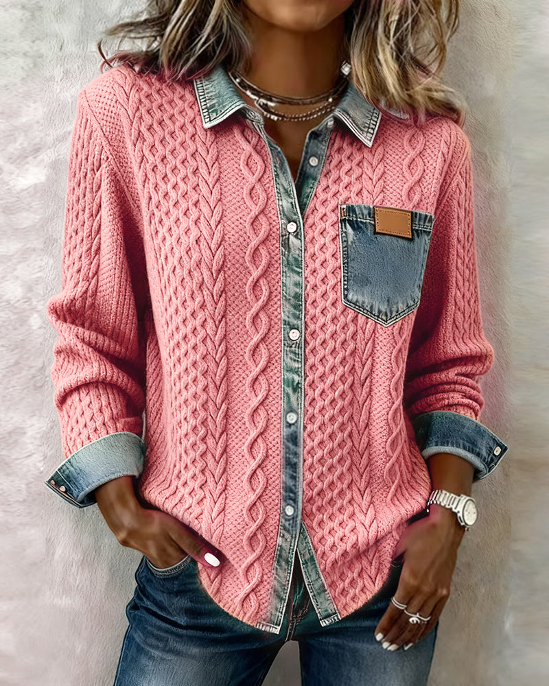 Women's Long Sleeve Blouse with a Soft, Fluid Cut | Lightweight Layer for the Office and After Work | Size S-3XL, 4 Colors