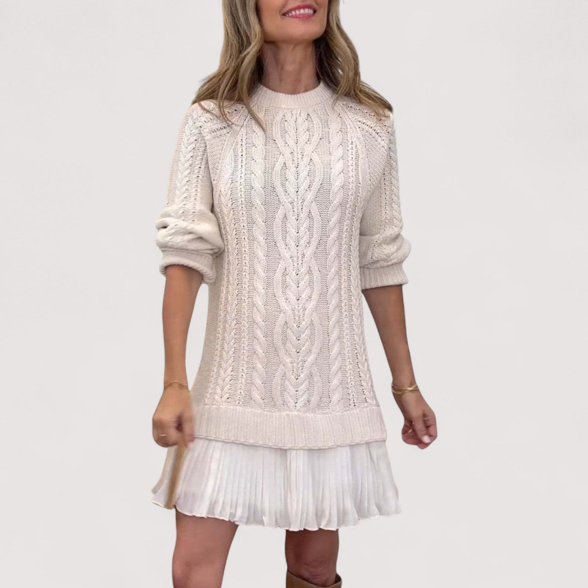 Women's Knit Sweater Dress for Day and Evening | Soft Stretch Fabric with a Comfortable Fit | Size S-3XL, 5 Colors