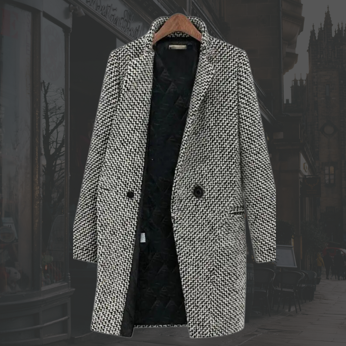 Women's Longline Winter Coat | Single-Button Closure, Deep V-Neckline, Warm Insulated Tailored Fit | Sizes S-4XL