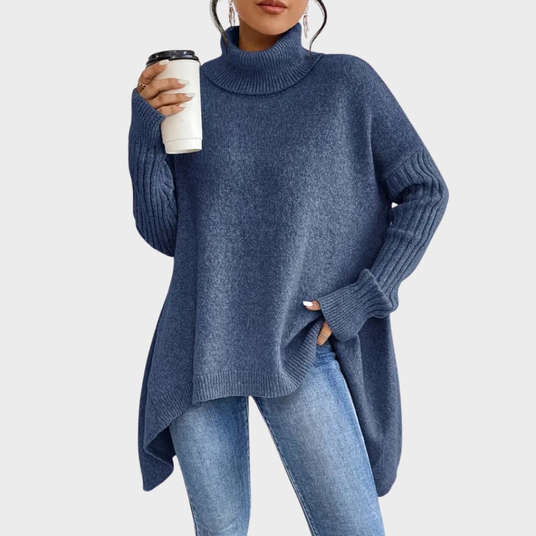 Women's Long Sleeve Knit Sweater | Soft Relaxed Pullover to Layer Over a Shirt or Under a Coat | Size S-3XL, 5 Colors