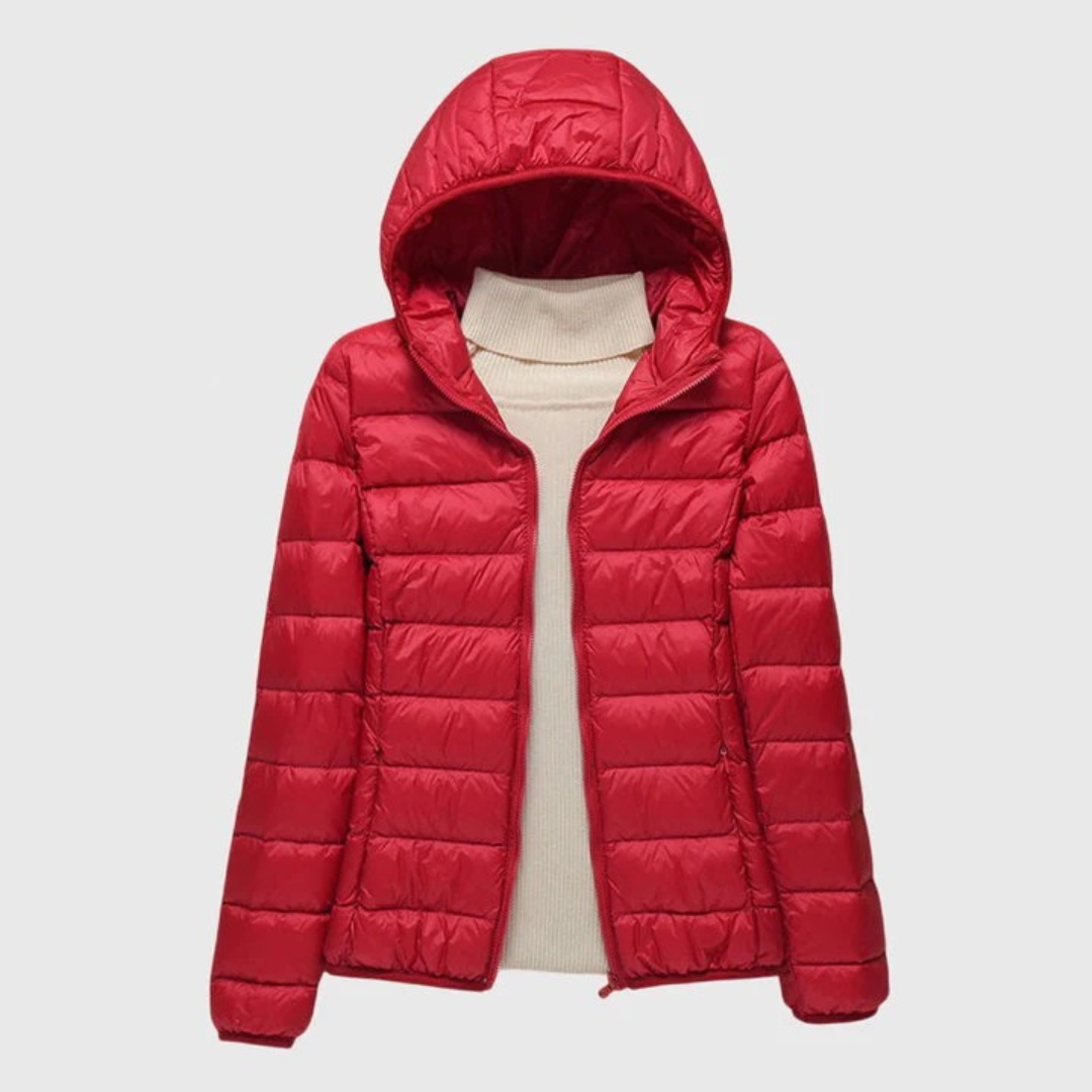 Women's Lightweight Quilted Puffer Jacket, Windproof and Waterproof | Warm Outerwear for Fall and Winter | Size S-3XL