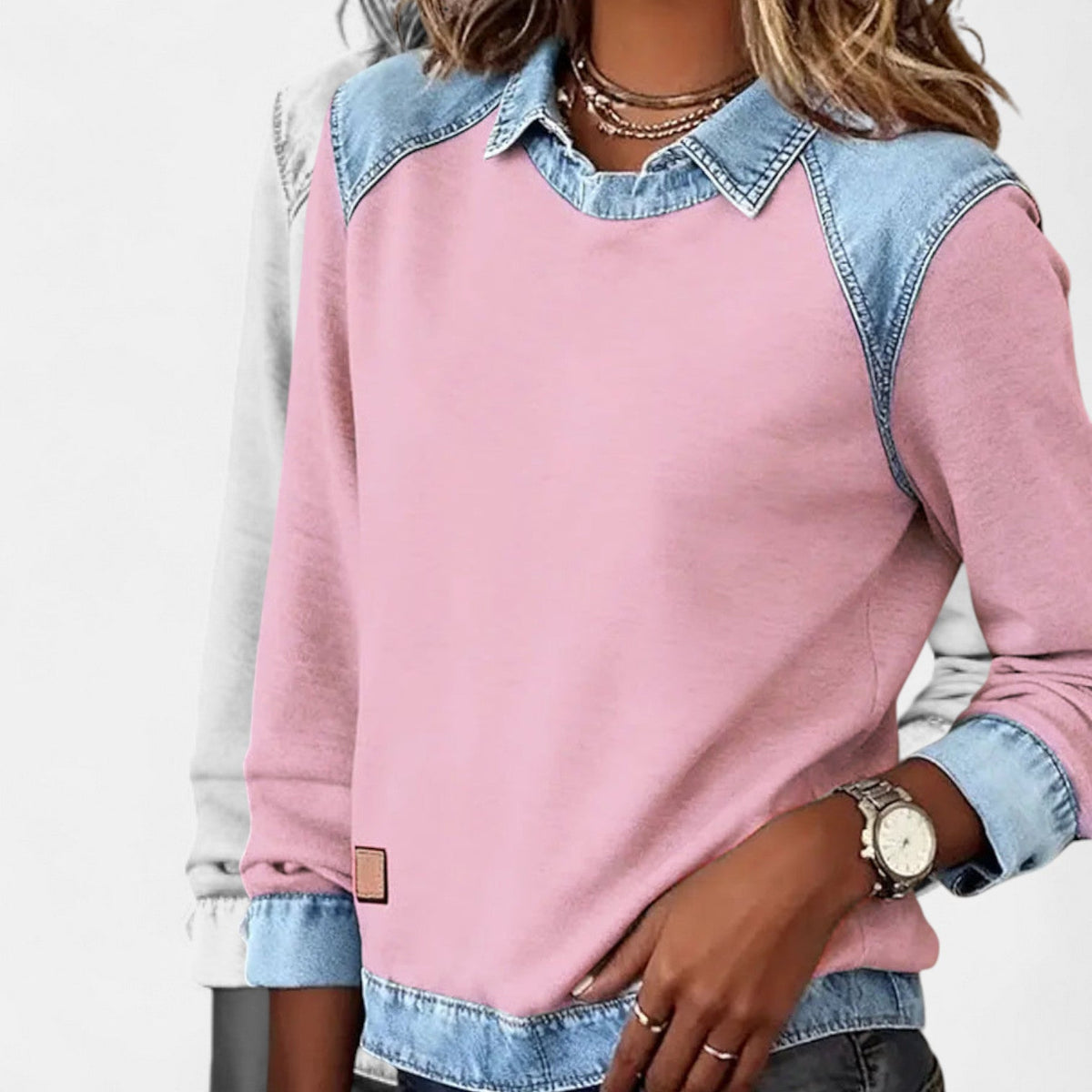 Women's Long Sleeve Tops with a Clean, Minimal Line | Lightweight Breathable Everyday Layer | Size S-3XL, 6 Colors