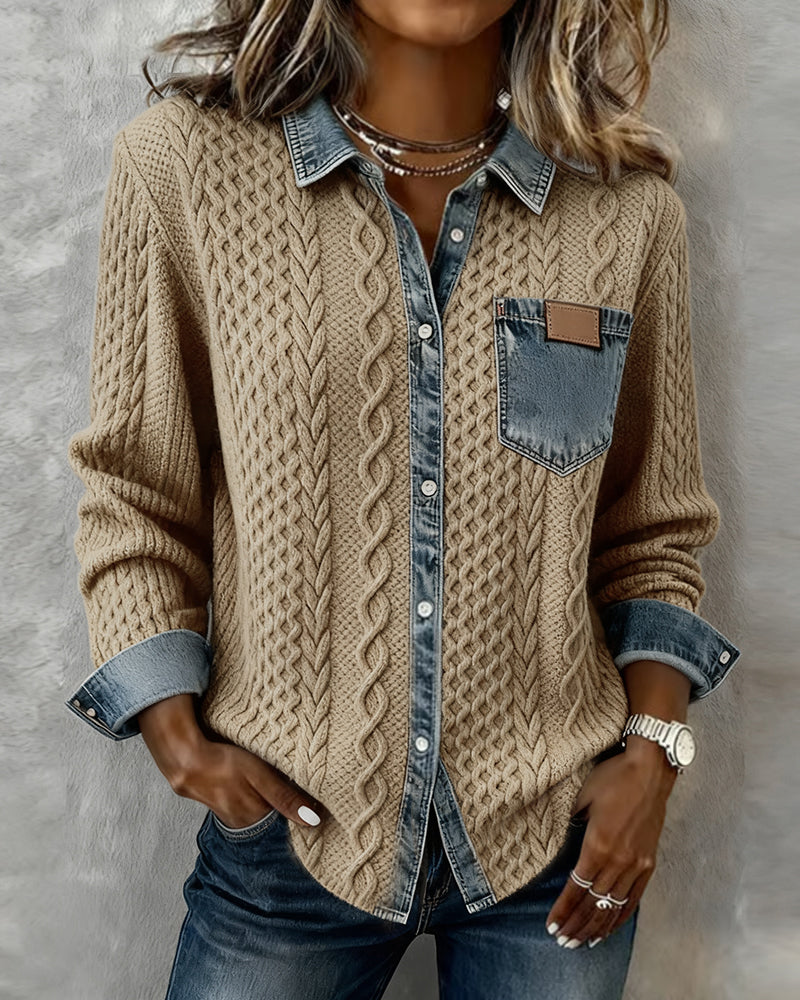 Women's Long Sleeve Shirt | Relaxed Everyday Top for Layering | Sizes S to 3XL | 4 Colors Including Khaki and Pink