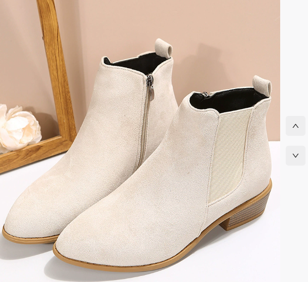 Women's Ankle Boots with Suede and Zip Closure | Size 5-12 | Black, Beige, Chocolate, Coffee