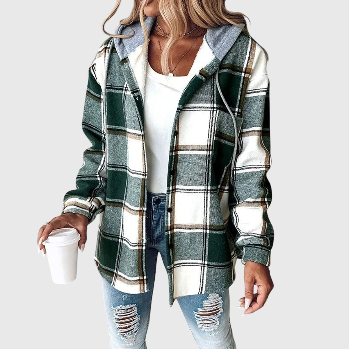 Women's Button Front Jacket with Relaxed Drape | Casual Layering Outerwear for Every Season | Size S-3XL