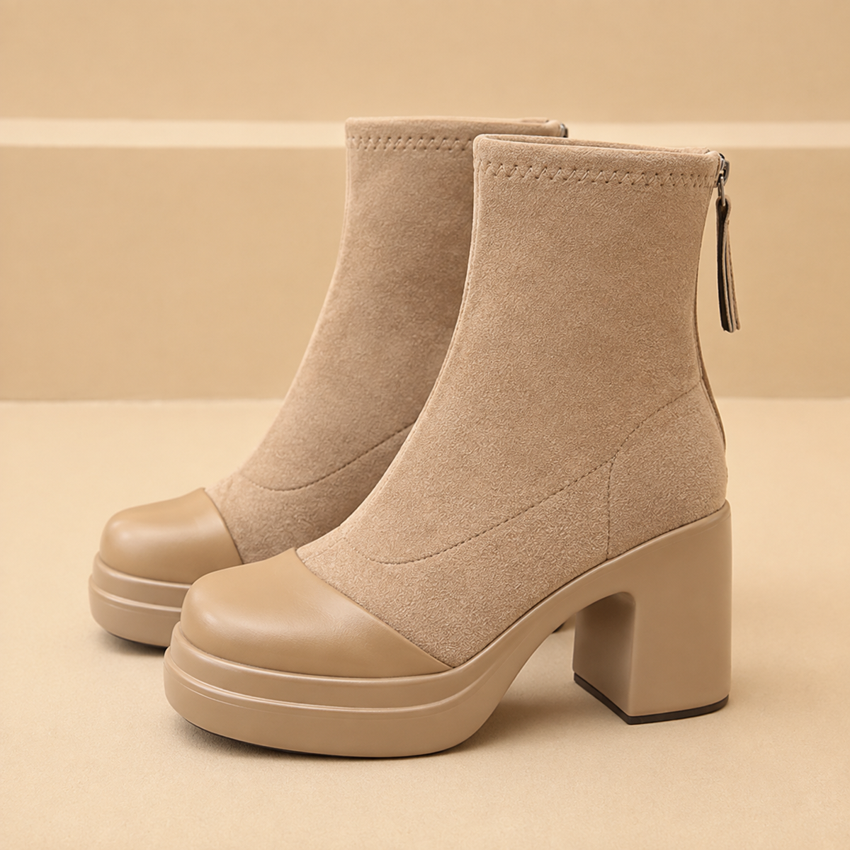Women's Ankle Boots with a Supportive Sole | Slim Tapered Line and Soft Upper for Cold Days | Size 5-10.5, 3 Colors