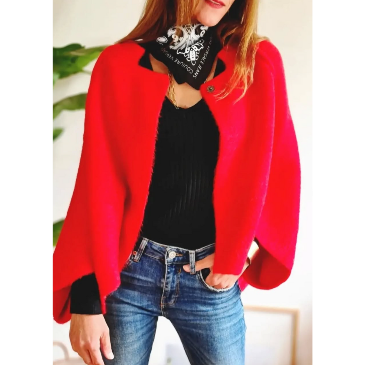 Women's Collarless Longline Coat | Clean Round Neckline, Long Sleeves, Warm Everyday Layer | Sizes S-5XL | 3 Colors