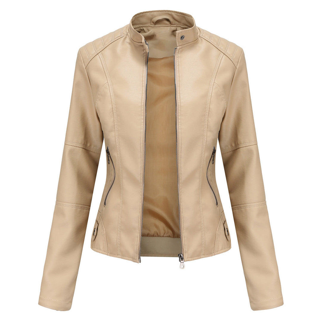 Women's Asymmetric Zip Jacket | Structured Tailored Fit, Metallic Hardware, Zip Pockets | Sizes S-3XL