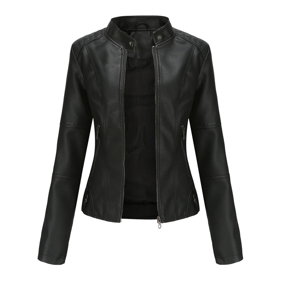 Women's Asymmetric Zip Jacket | Structured Tailored Fit, Metallic Hardware, Zip Pockets | Sizes S-3XL