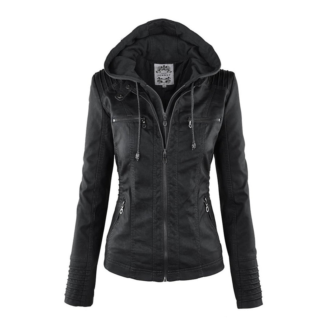 Women's Slim Fit Hooded Jacket with Full Zip Closure | Multi-Pocket Utility Style, Detailed Stitching | Size S-3XL