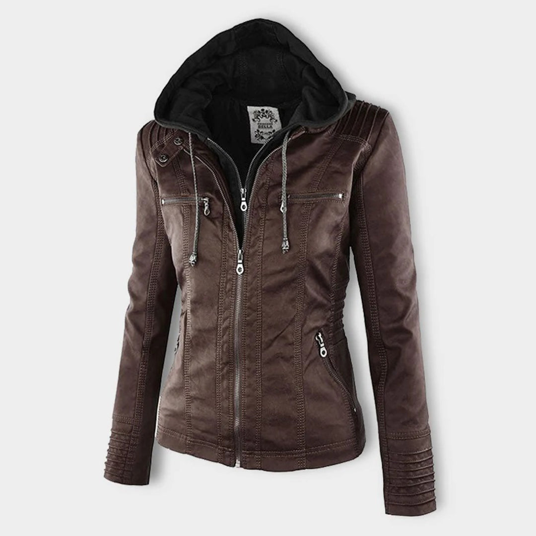 Women's Slim Fit Hooded Jacket with Full Zip Closure | Multi-Pocket Utility Style, Detailed Stitching | Size S-3XL