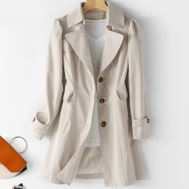 Women's Lightweight Trench Jacket Made of Polyester | Easy Care Layer for Work, Brunch and Evenings Out | Size XS-3XL