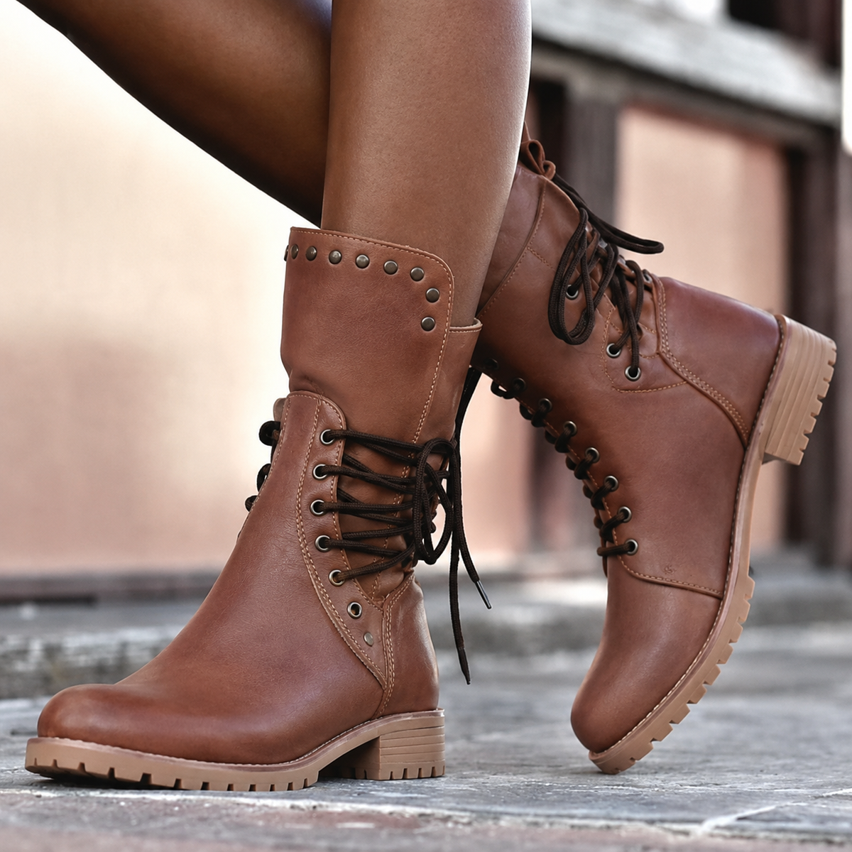 Women's Soft Leather Boots with Calf Height Shaft | Padded Insole for Long Days on Your Feet | Size 5-9, 3 Colors