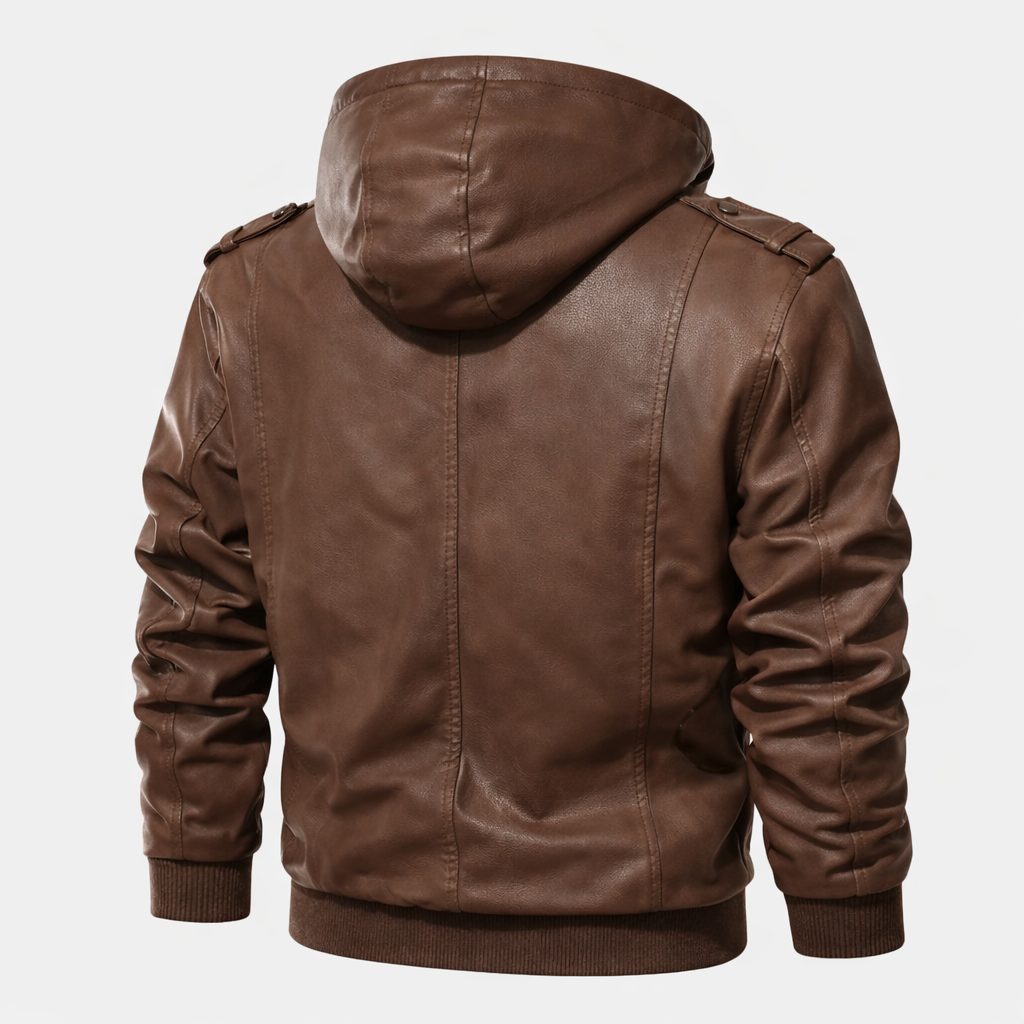 Women's Hooded Jacket, Detachable Hood | Water-Repellent Finish, Ribbed Cuffs, Zip Pockets | Sizes S-4XL | Brown