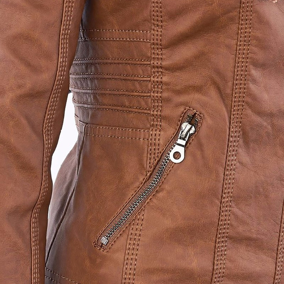 Women's Slim Fit Hooded Jacket with Full Zip Closure | Multi-Pocket Utility Style, Detailed Stitching | Size S-3XL