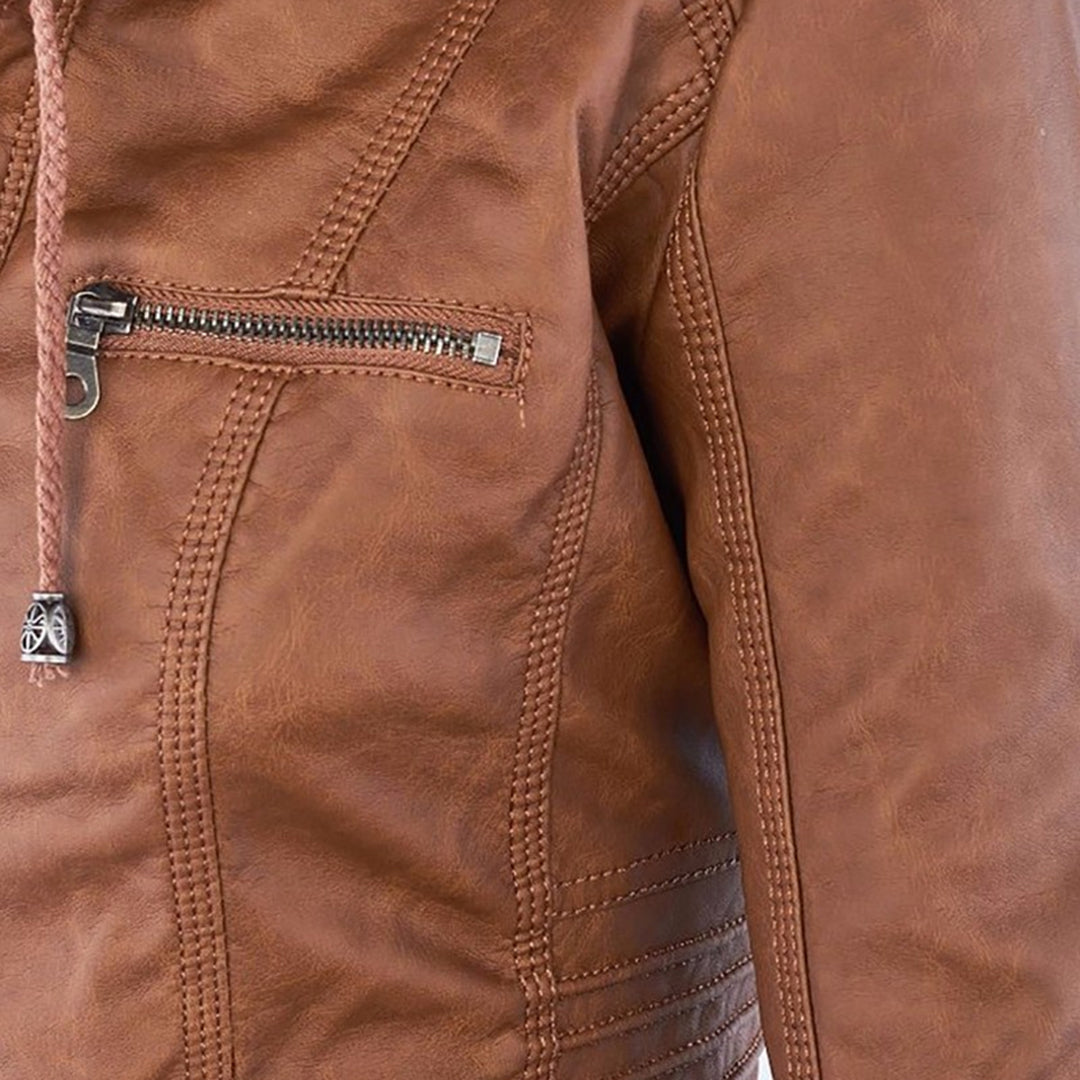 Women's Slim Fit Hooded Jacket with Full Zip Closure | Multi-Pocket Utility Style, Detailed Stitching | Size S-3XL