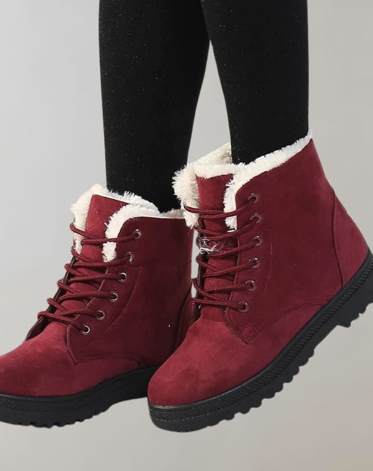 Women's Warm Winter Ankle Boots with Faux Wool Lining | Stable Heel, Soft Booties for Walks and Parties | Size 4-13