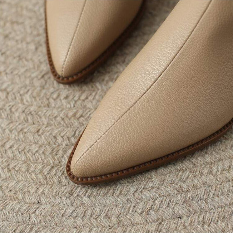 Women's Ankle Boots with a Block Heel | Pointed Toe and Cushioned Sole for Office and Evening | Size 5.5-8, 3 Colors