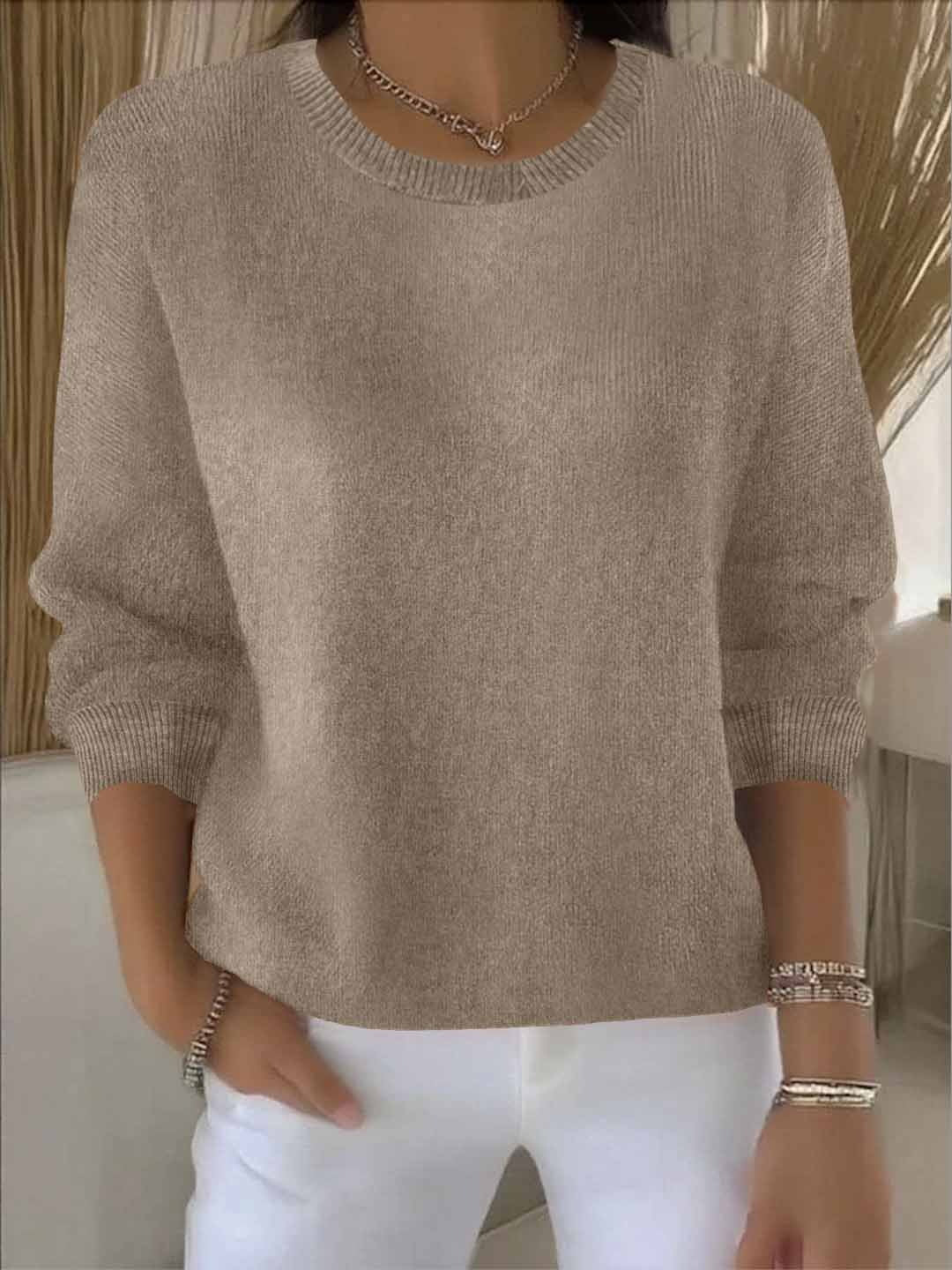 Women's Soft Warm Knit Sweater for Chilly Days | Cozy Everyday Pullover for Casual and Dressy Looks | Size S-3XL