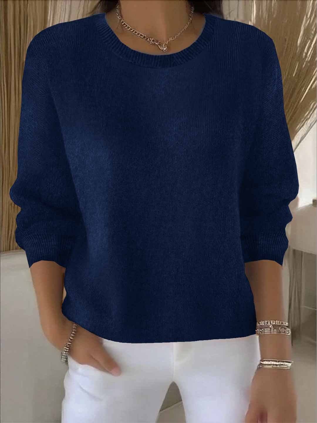 Women's Soft Warm Knit Sweater for Chilly Days | Cozy Everyday Pullover for Casual and Dressy Looks | Size S-3XL