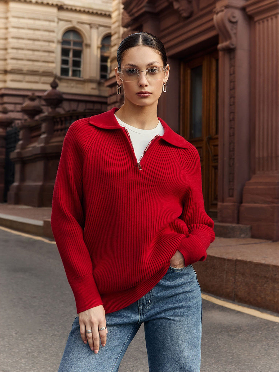 Women's Soft Knit Sweater | Relaxed Long Sleeve Pullover for Layering | Sizes S to L | 4 Colors Including Beige
