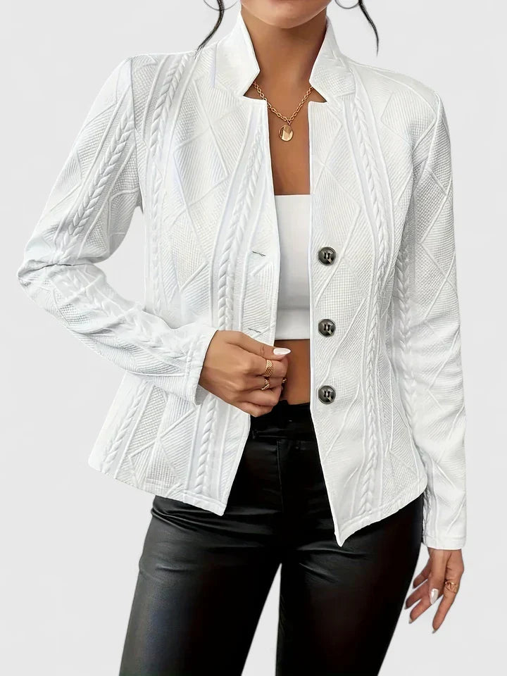 Women's Tailored Blazer with Minimal Design | Wrinkle-Resistant, Machine Washable Jacket for Work or Casual | Size S-2XL