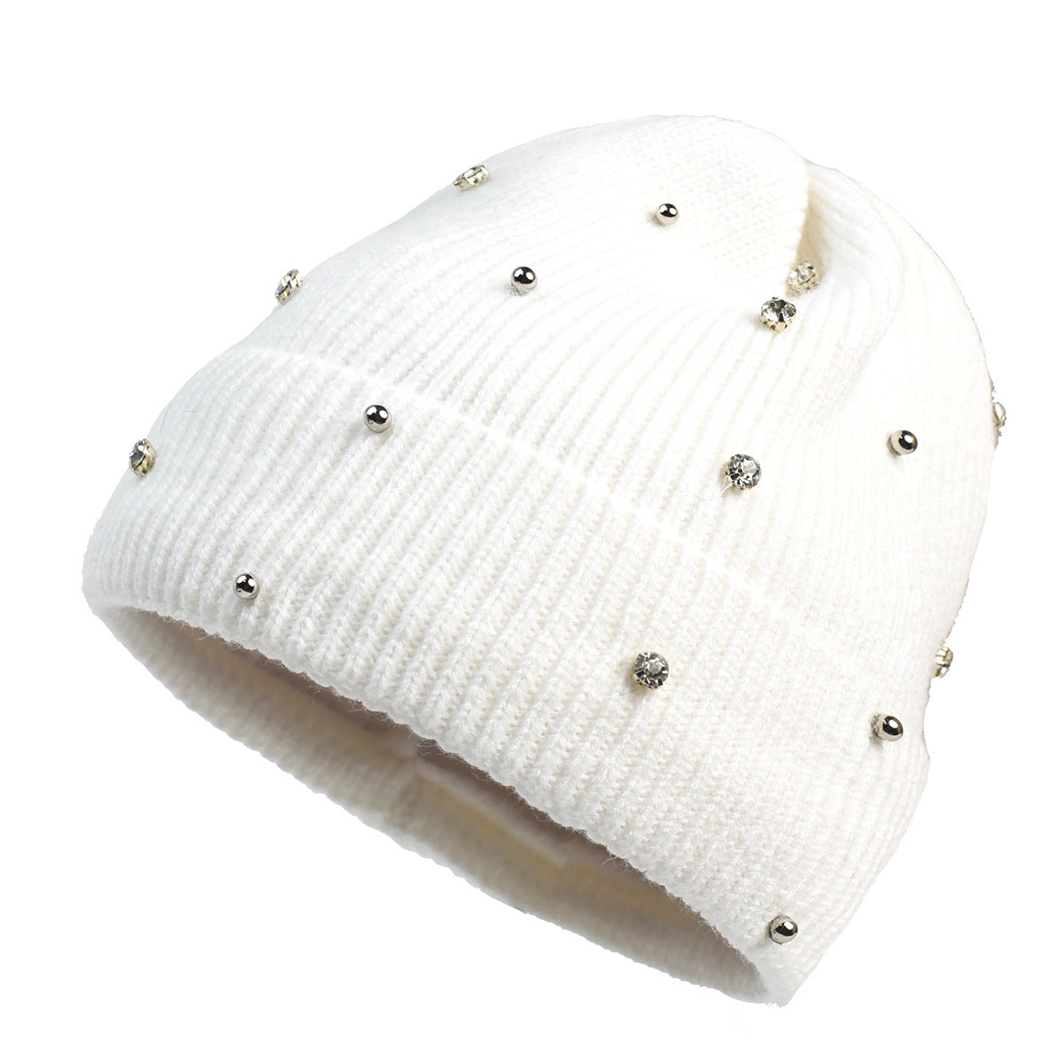 Women's Beaded Sparkle Knit Beanie | Beaded Accents, Soft Non-Itch Knit, One-Size Stay-Put Fit | 5 Colors