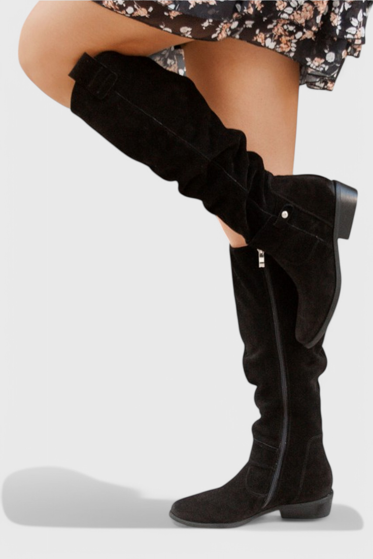 Women's Retro-Inspired Tall Shaft Boots | Elongated Silhouette, Cushioned Insole, Warm Leg Coverage | US 5-11 | 5 Colors