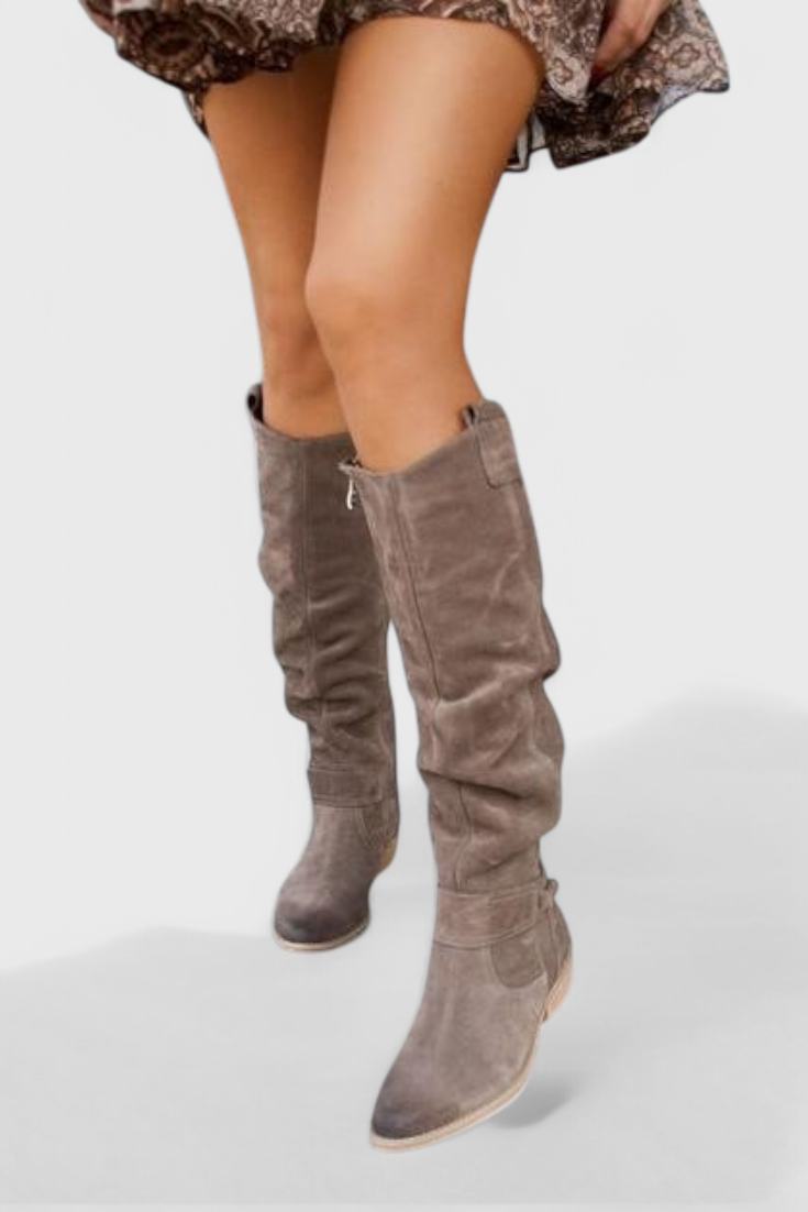 Women's Retro-Inspired Tall Shaft Boots | Elongated Silhouette, Cushioned Insole, Warm Leg Coverage | US 5-11 | 5 Colors