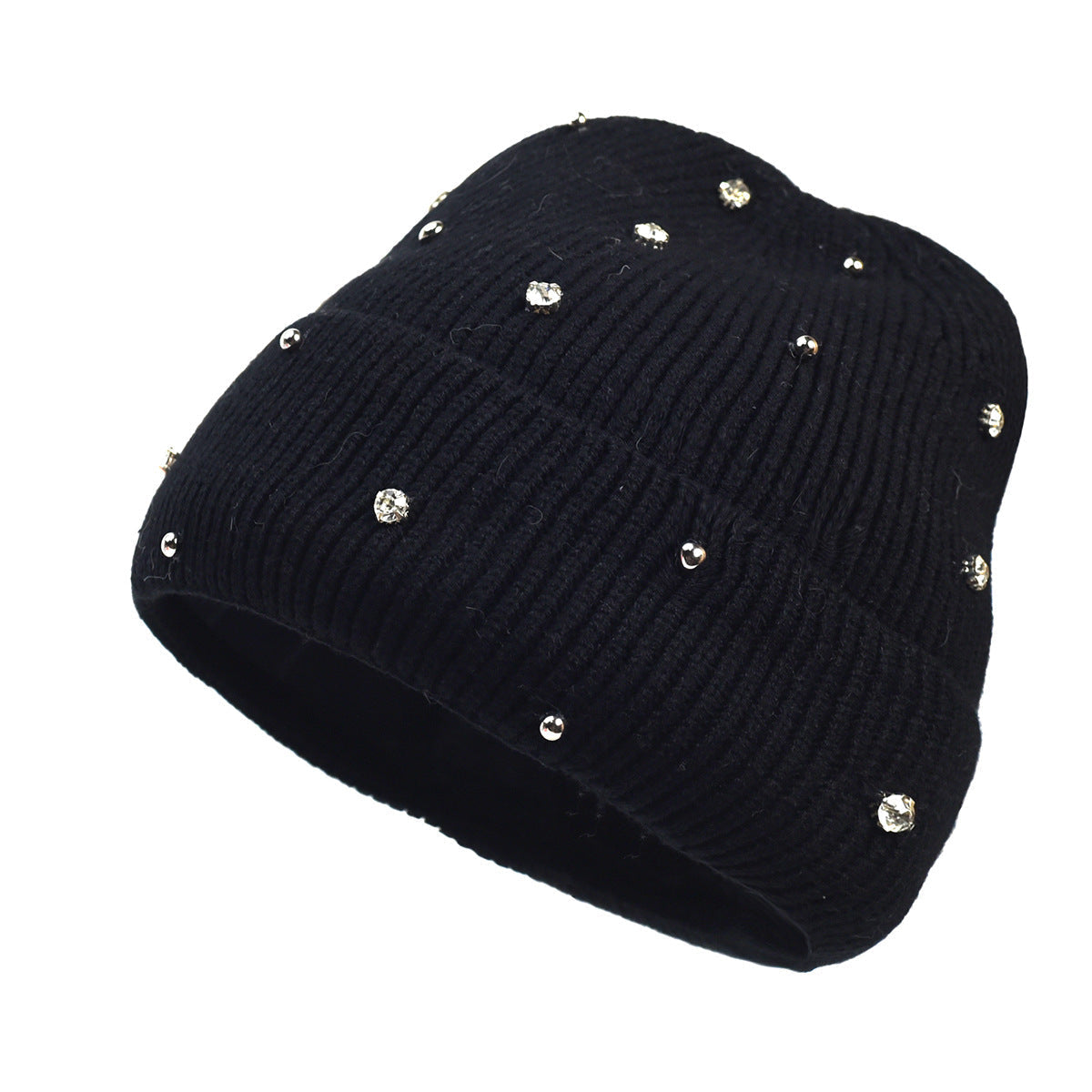 Women's Beaded Sparkle Knit Beanie | Beaded Accents, Soft Non-Itch Knit, One-Size Stay-Put Fit | 5 Colors