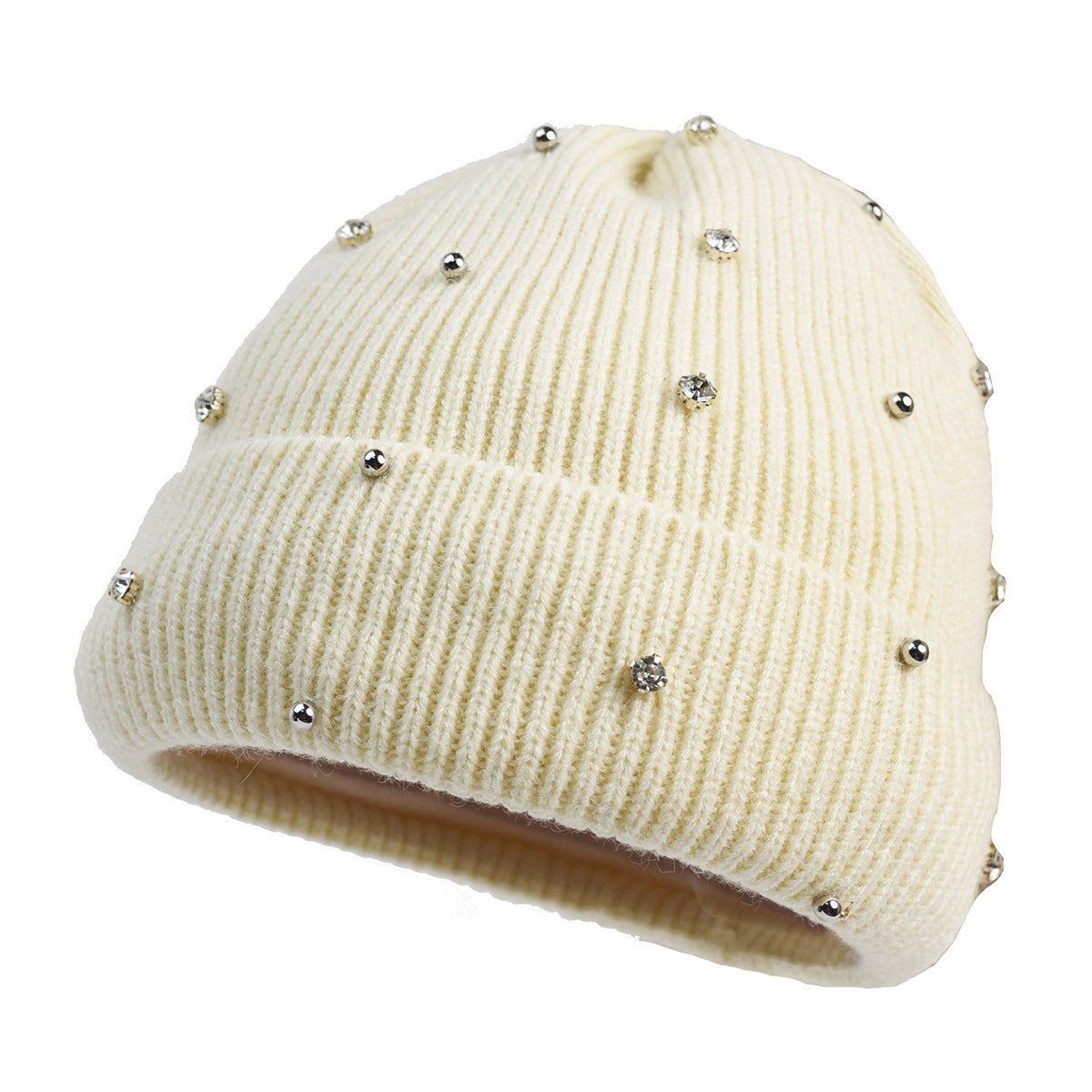 Women's Beaded Sparkle Knit Beanie | Beaded Accents, Soft Non-Itch Knit, One-Size Stay-Put Fit | 5 Colors