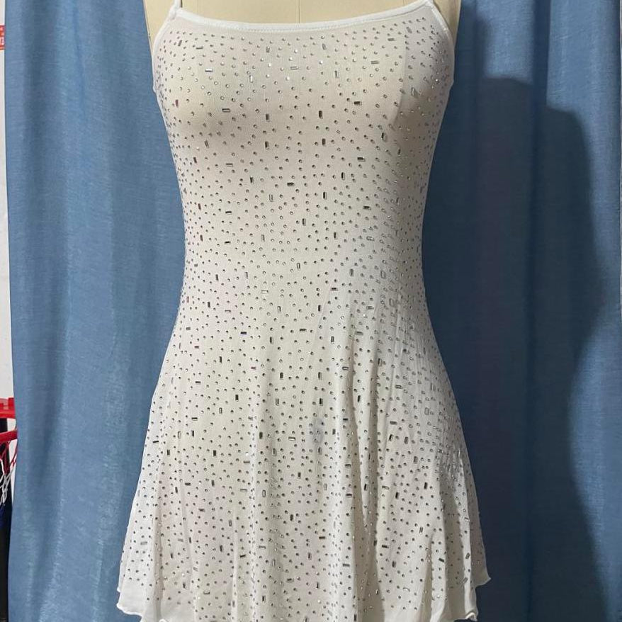 Women's Sequin Mini Dress with Adjustable Straps | Party and Wedding Guest Style | Sizes S to XL, Silver Grey