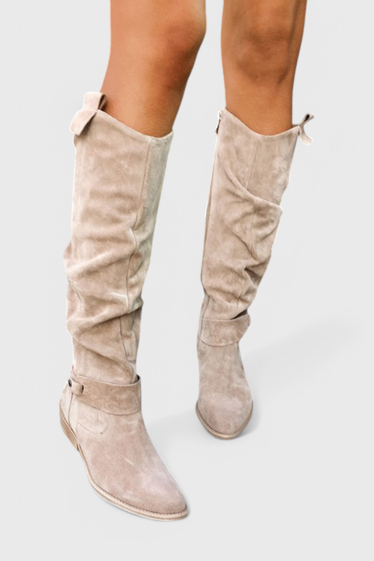 Women's Retro-Inspired Tall Shaft Boots | Elongated Silhouette, Cushioned Insole, Warm Leg Coverage | US 5-11 | 5 Colors