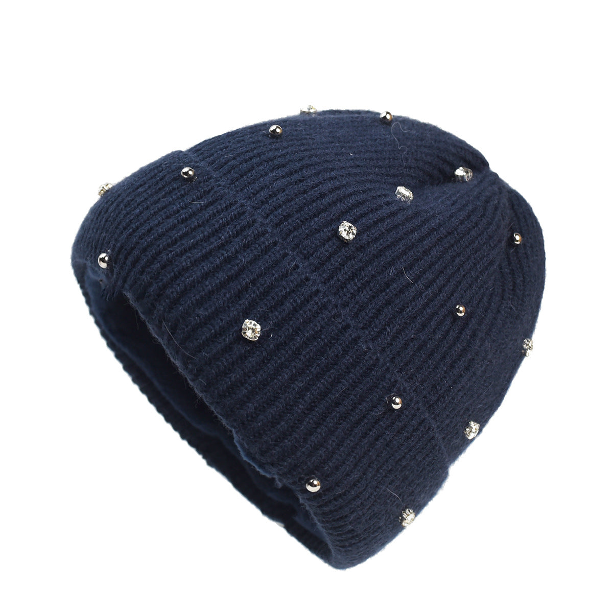 Women's Beaded Sparkle Knit Beanie | Beaded Accents, Soft Non-Itch Knit, One-Size Stay-Put Fit | 5 Colors