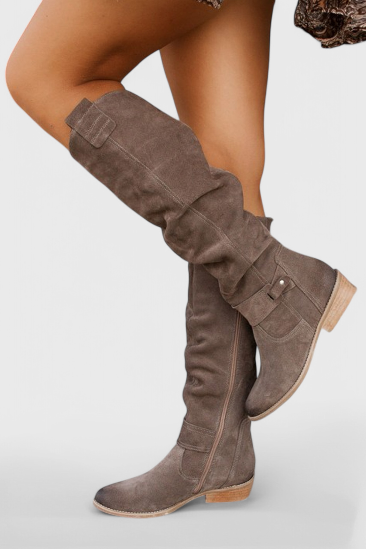 Women's Retro-Inspired Tall Shaft Boots | Elongated Silhouette, Cushioned Insole, Warm Leg Coverage | US 5-11 | 5 Colors