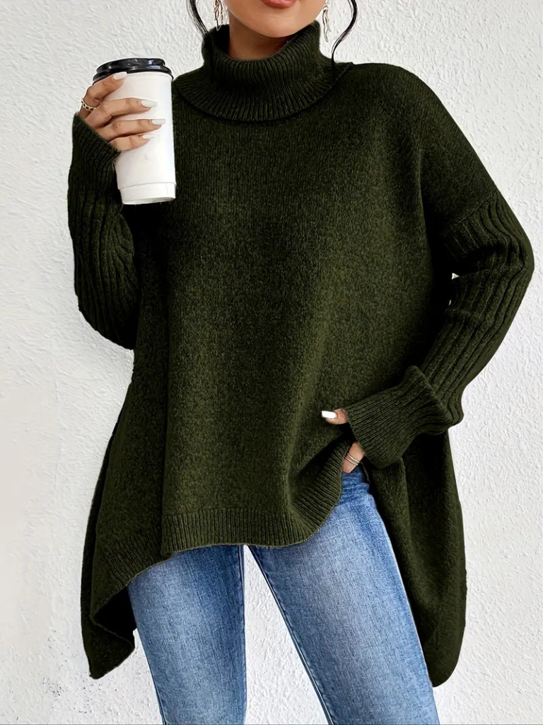 Women's Long Sleeve Knit Sweater | Soft Relaxed Pullover to Layer Over a Shirt or Under a Coat | Size S-3XL, 5 Colors