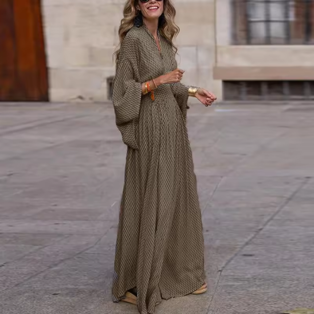 Printed Maxi Dress with Flowing Silhouette