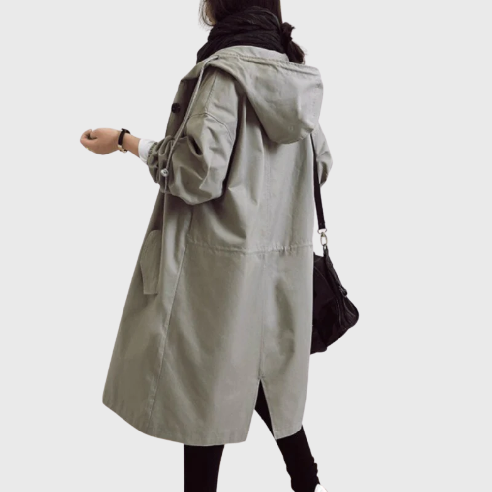 Women's Water-Resistant Trench Coat | Adjustable Waist Belt, Secure Pockets, Tailored Cut | Sizes S-5XL | 6 Colors