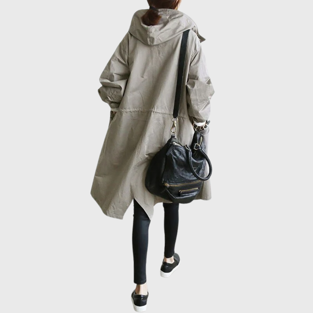 Women's Water-Resistant Trench Coat | Adjustable Waist Belt, Secure Pockets, Tailored Cut | Sizes S-5XL | 6 Colors